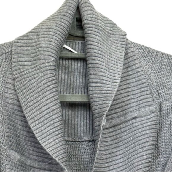 Lululemon Cashmere Bamboo Cardigan Sweater Wrap Tie Tencel Belt Open Waffle Knit - Picture 12 of 15